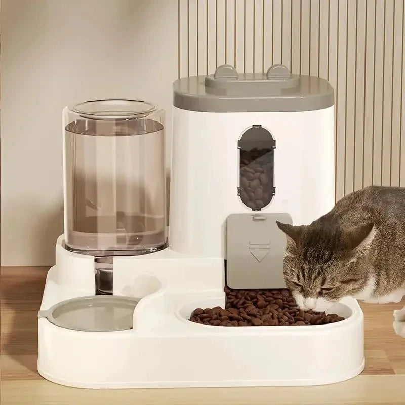 Comedero y bebedero automático para perros y gatos: diseño por gravedad, a prueba de fugas y derrames, antideslizante, fácil de limpiar, con comedero incorporado