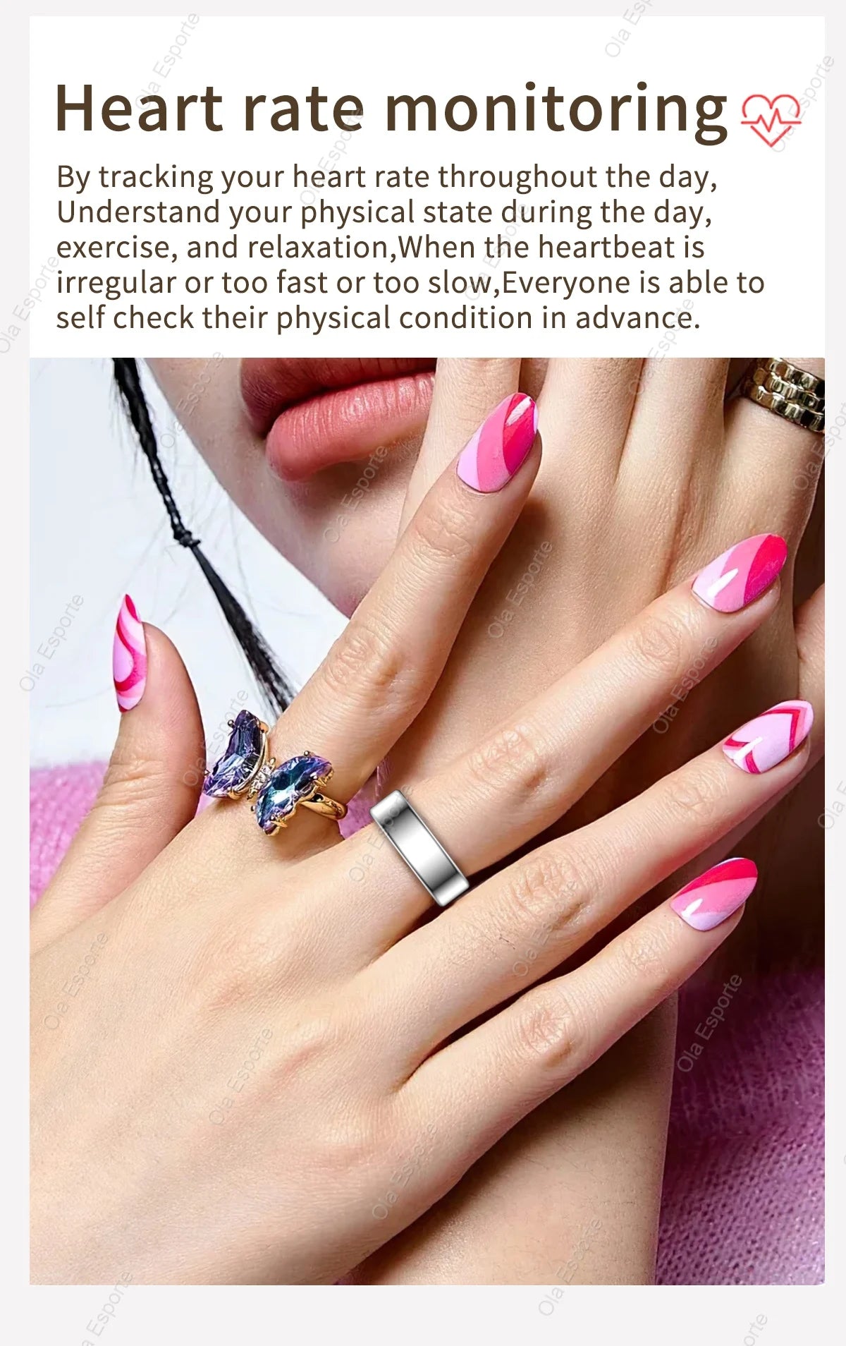 Anillo inteligente R10 con base de carga para hombres y mujeres. Monitorización de la salud, el sueño y la frecuencia cardíaca. Resistencia al agua IP68 y 5ATM. Modo multideporte