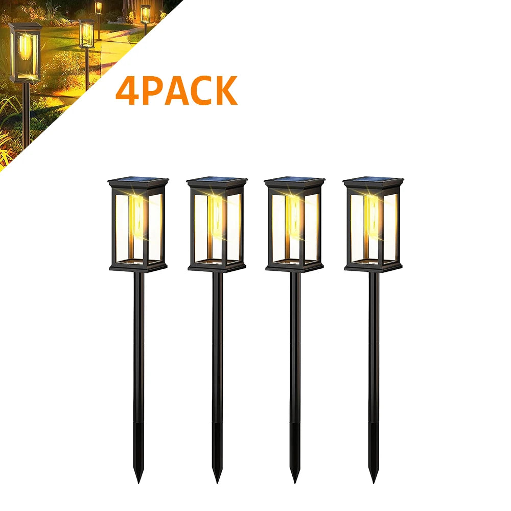 Luces solares para caminos, luces solares para exteriores, luces solares para jardín, iluminación de paisajes, patios y jardines.