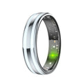 Anillo inteligente de seguimiento de actividad física con monitor de sueño, podómetro y más de 20 modos de ejercicio, resistente al agua IP68, recargable por USB, acero inoxidable.