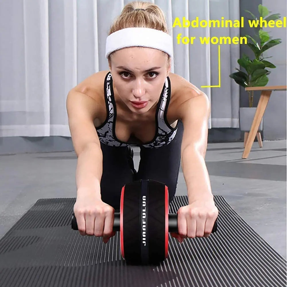 Rodillo abdominal para ejercicios en casa, culturismo, rodillo abdominal, entrenador personal
