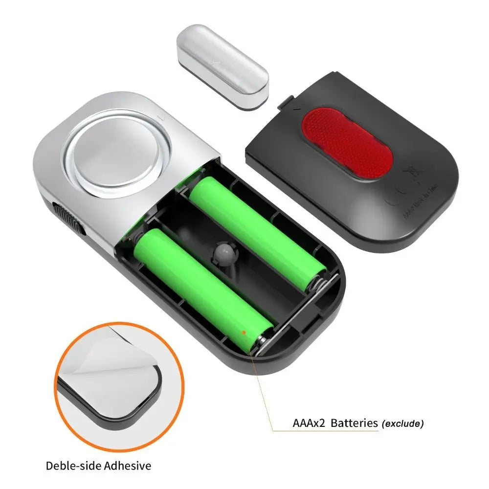 Alarma antirrobo con sensor magnético, detector de alta potencia, sistema magnético para puertas alimentado por batería, sensor inalámbrico inteligente para ventanas.