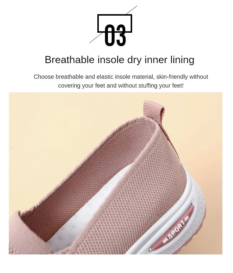 Zapatillas deportivas casuales para mujer 2025, transpirables, de malla, con suela gruesa. Precio asequible. Envío gratuito