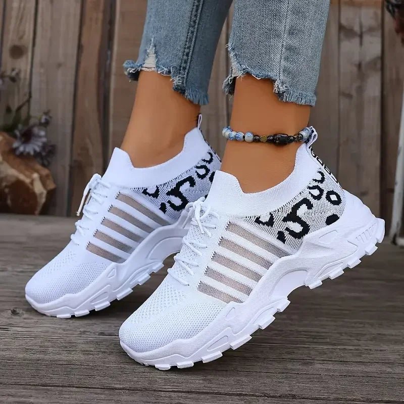 Zapatillas casuales para mujer 2025 Ligeras y transpirables Zapatillas casuales para mujer Zapatillas gruesas para mujer Tenis Feminino Basket Femme