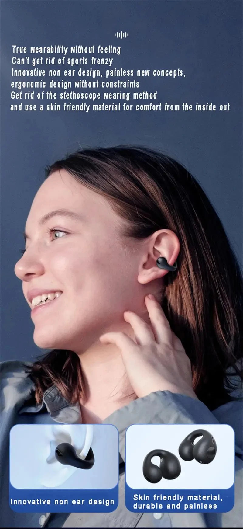 Auriculares de Conducción Ósea con Clip