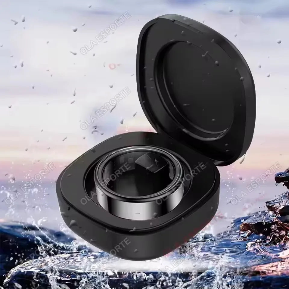 Anillo inteligente R10 con base de carga para hombres y mujeres. Monitorización de la salud, el sueño y la frecuencia cardíaca. Resistencia al agua IP68 y 5ATM. Modo multideporte