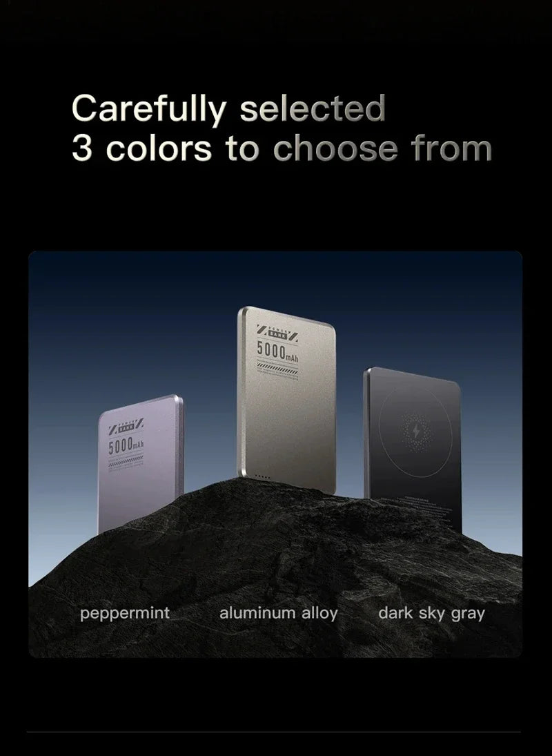 Xiaomi Metal Magnetic Power Bank Super Fast Charging Compact Portable Mini Ultra-Thin Wireless Power Bank with Large Capacity