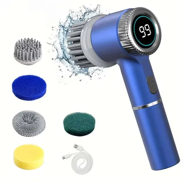 Cepillo de limpieza eléctrico inalámbrico potente, resistente al agua IPX7.