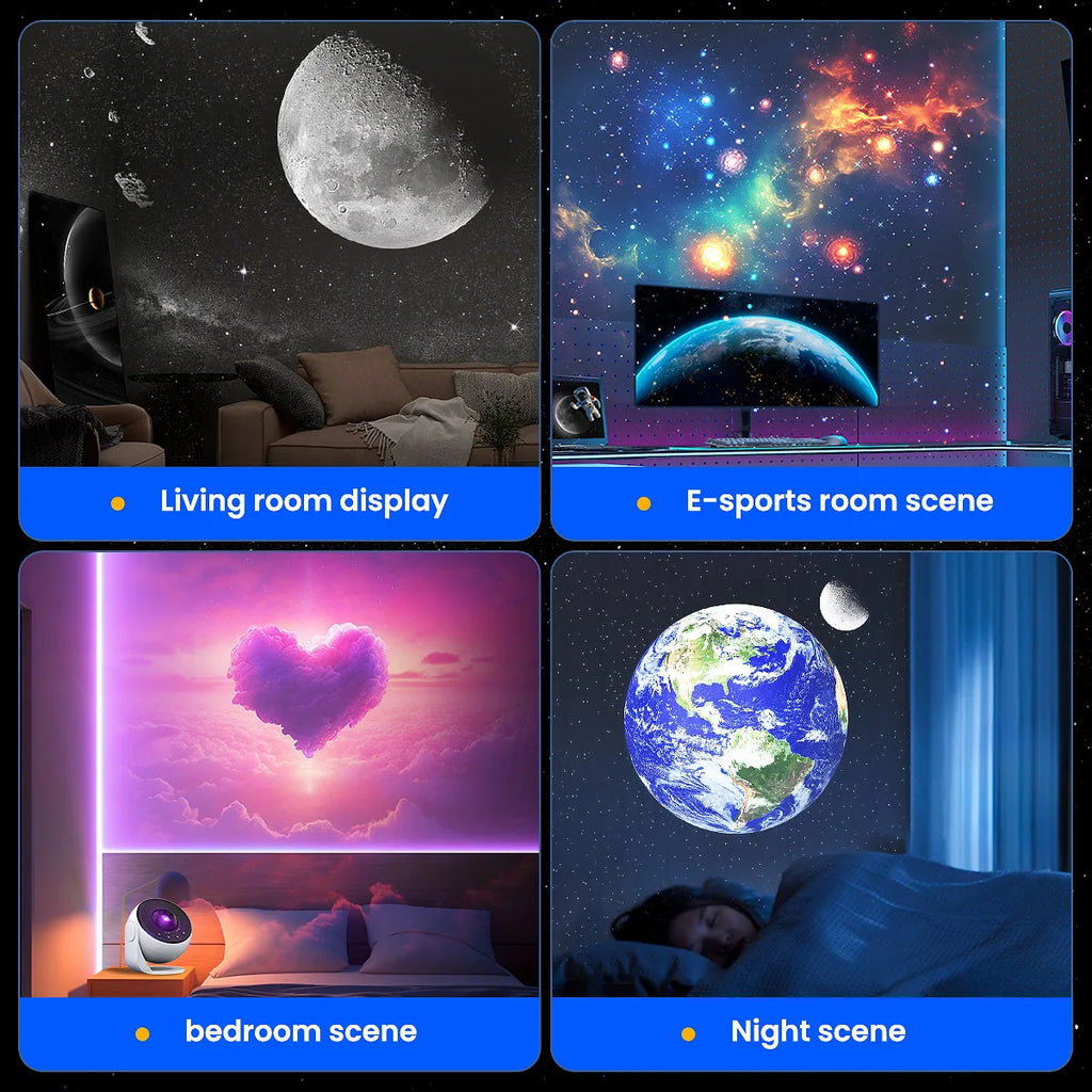 Proyector de estrellas y galaxias para planetario, versión Pro 2025