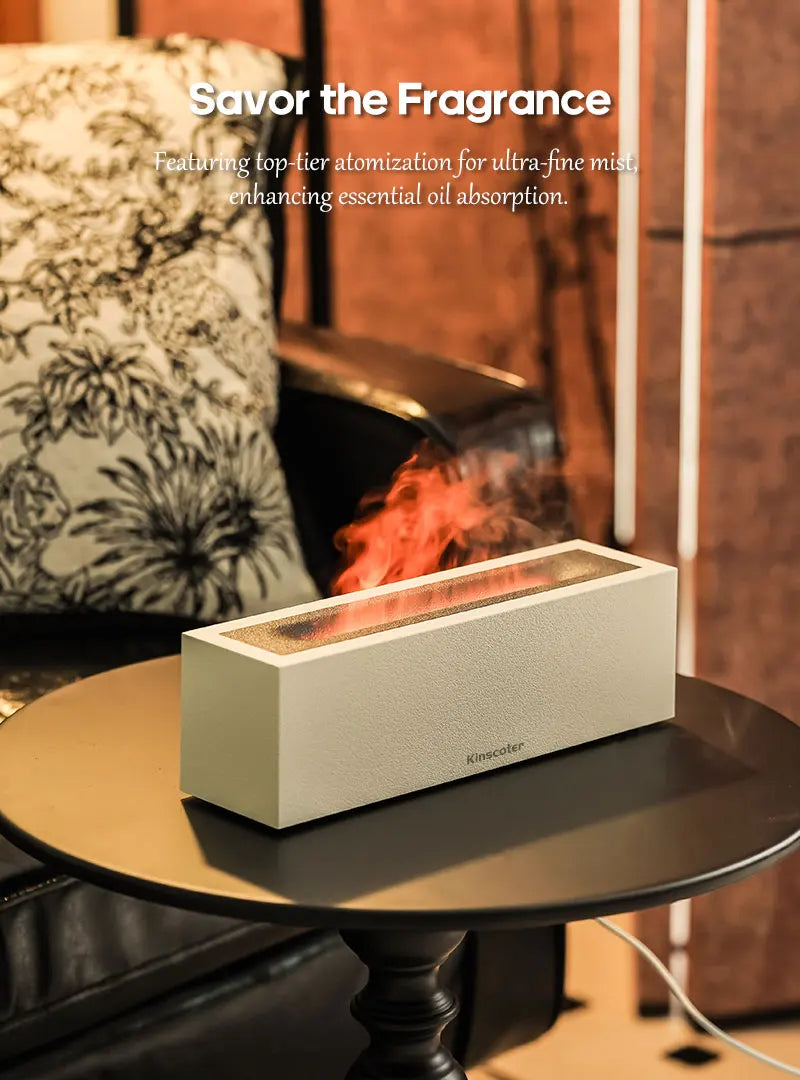 Difusor de aromas con forma de llama, humidificador de aire ultrasónico