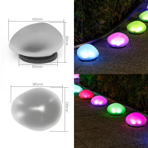 Luces solares para jardín, exteriores, impermeables, con forma de piedra y alimentadas por energía solar, luces de paisajismo para jardín, camino, patio y césped.