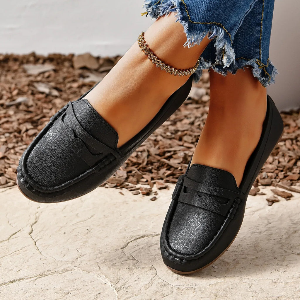 Zapatos planos para mujer, cómodos, ligeros, a la moda, mocasines, ideales para primavera y otoño, zapatillas casuales de suela fina, zapatos para exteriores para mujer.
