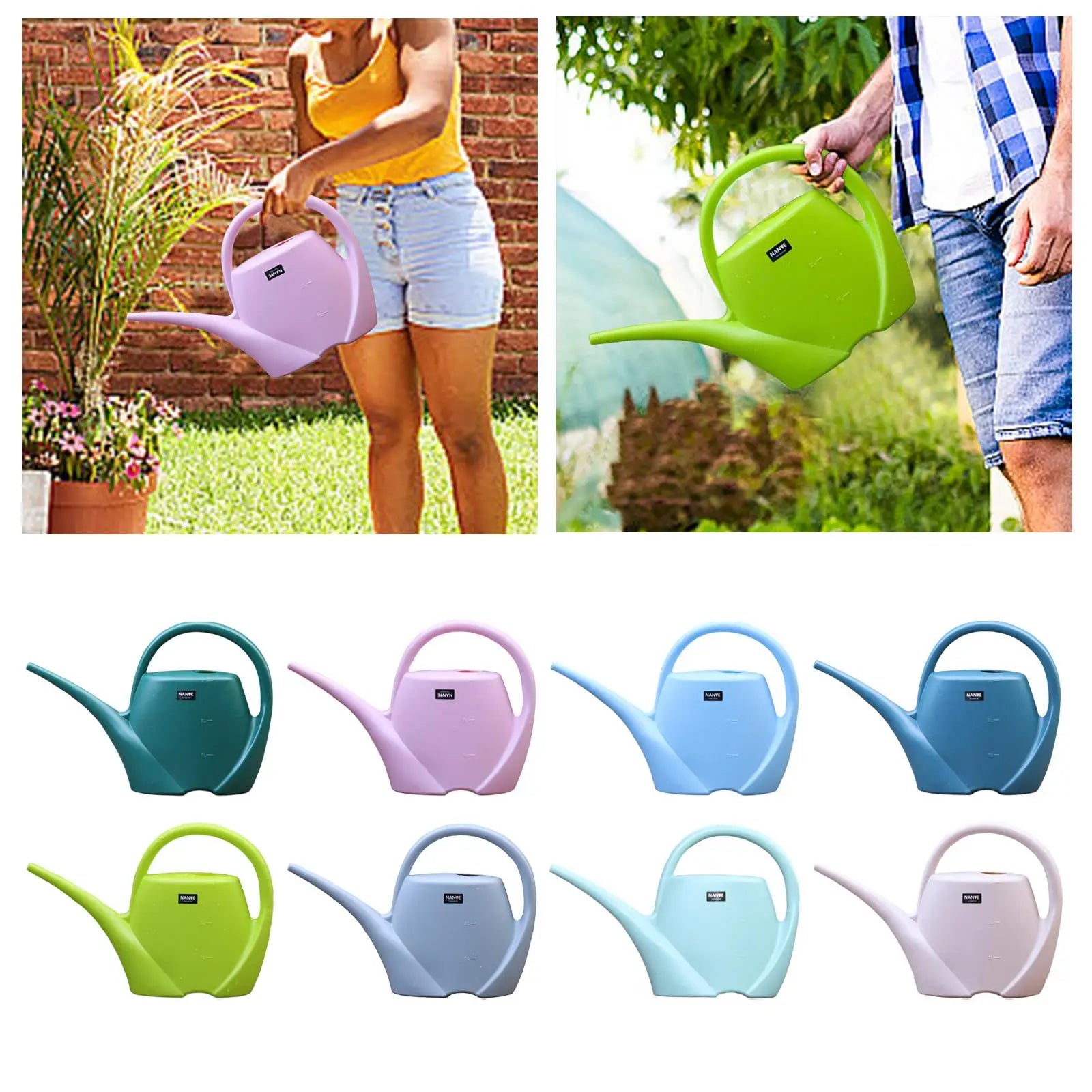 Regadera de jardín con aspersor de 3 litros, reutilizable, para jardinería. Herramientas manuales. Regadera para plantas de interior, jardín y flores.