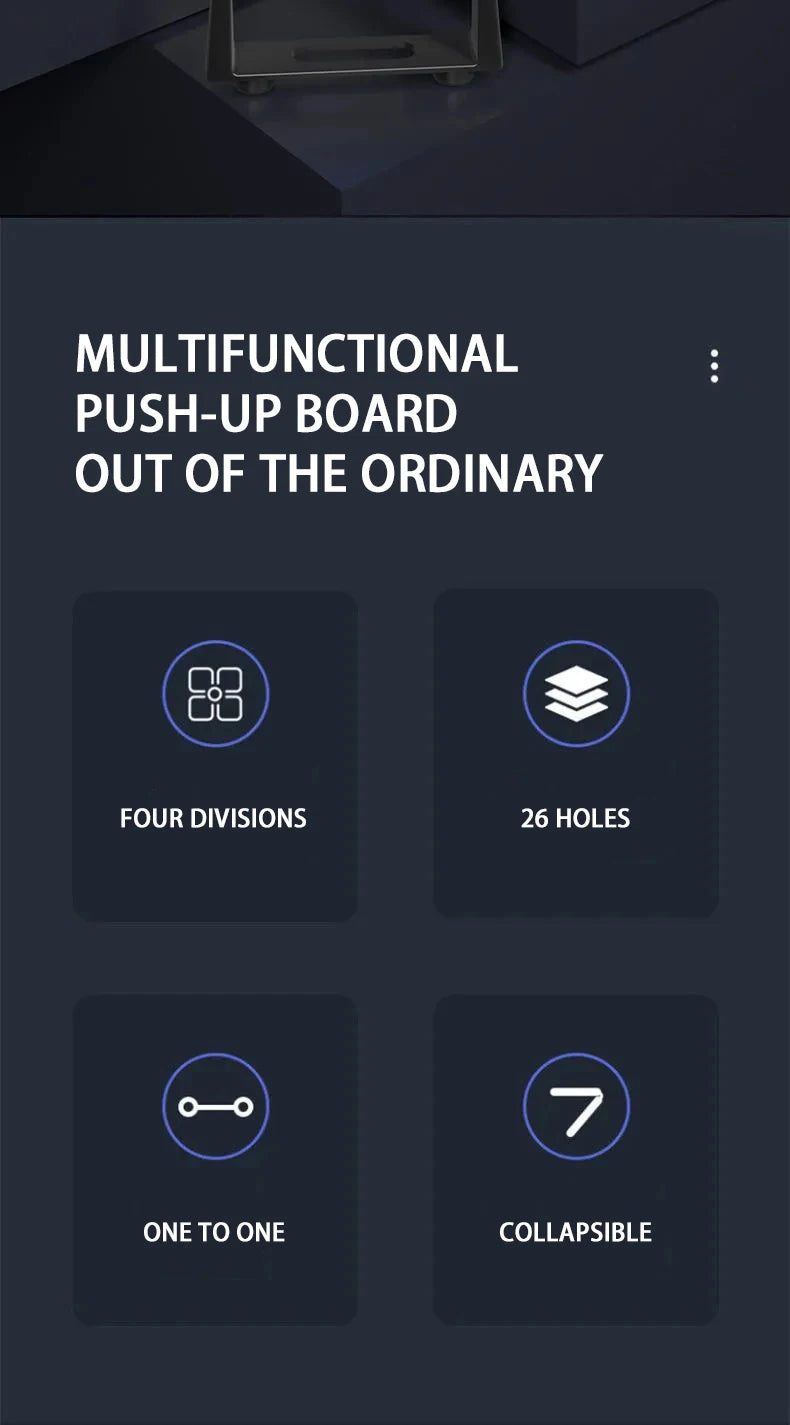 Juego de tabla de flexiones multifuncional portátil con asas, plegable, para entrenamiento de pecho, abdomen, brazos y espalda.