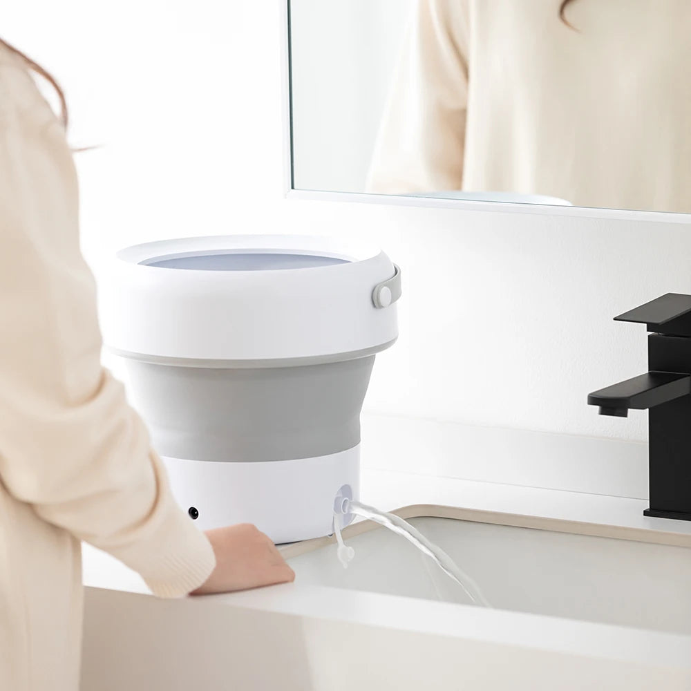 Lavadora portátil plegable de 6L y 11L con centrifugadora para ropa, ropa interior y calcetines, ultrasónica, para viajes y hogar. Mini lavadora de 110V y 220V.
