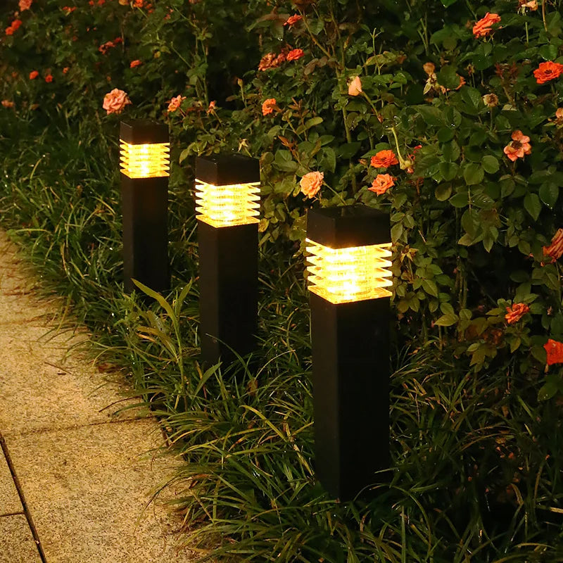 Luces solares para jardín, luces solares LED para caminos exteriores, iluminación paisajística impermeable IP65 para decoración de patios traseros, senderos y entradas de vehículos.