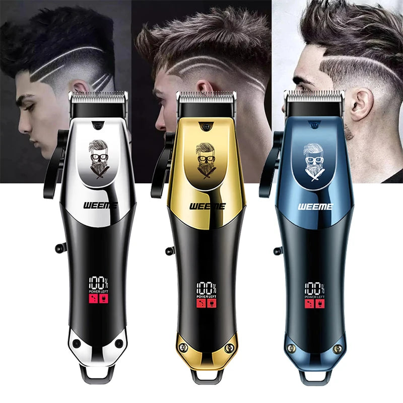 Cortapelos eléctrico vintage T9 para hombre, recortador de barba/máquina de cortar el pelo recargable con kit recortador de vello nasal, regalo para novio.