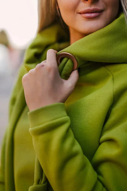 Vestido largo de punto holgado con capucha para mujer, ideal para otoño e invierno. Vestido de terciopelo con capucha, estilo casual, con detalles de costura. Vestido cálido.