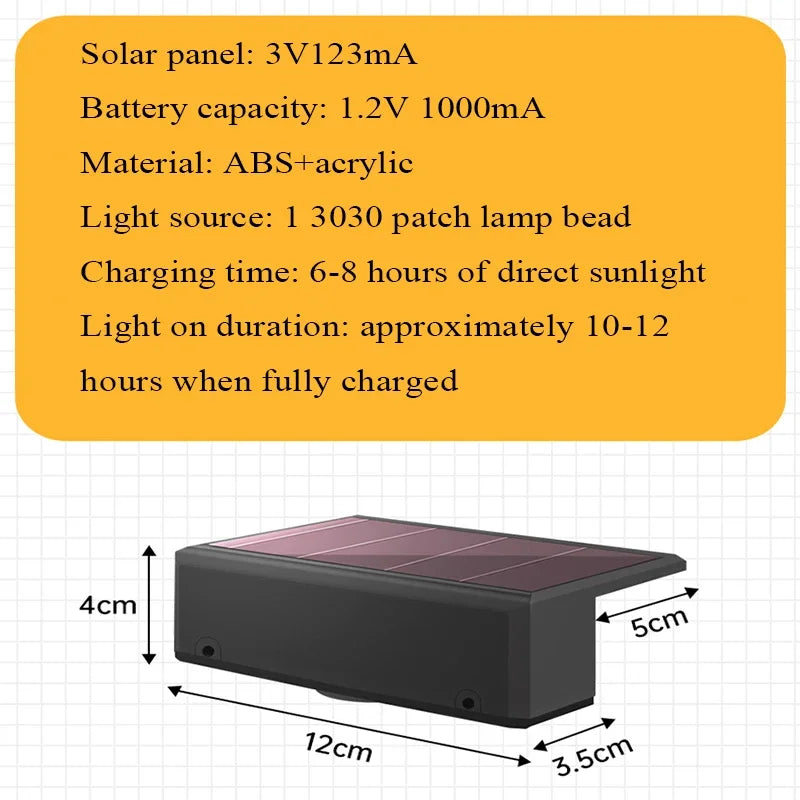 Luces solares LED para jardín, potentes y brillantes, para exteriores, con luz solar directa, IP65, lámpara de pared impermeable para patio, jardín, balcón y valla.