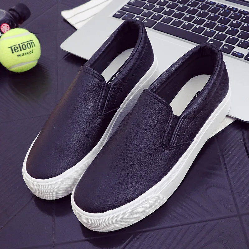 Mocasines de piel Comemore para mujer, tendencia primaveral, zapatos planos casuales, zapatos sin cordones de plataforma vulcanizados, zapatillas deportivas para mujer.