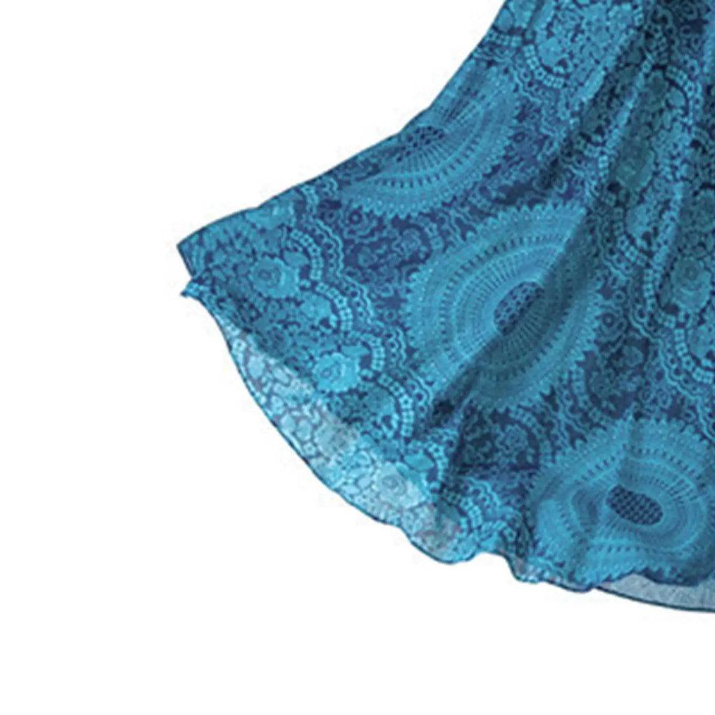 Faldas de moda para mujer con estampado floral, cintura elástica y falda tipo disfraz.