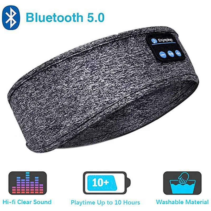 Antifaz para dormir con auriculares Bluetooth, antifaz de algodón para viajes, ideal para mujeres y hombres