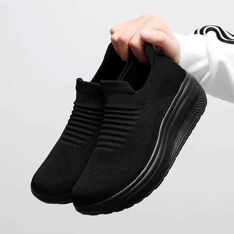 Zapatos para mujer Primavera Otoño Transpirables Moda Zapatillas Plataforma Zapatillas Casuales para Mujer Zapatos Mocasines Caminar Zapatos De Mujer