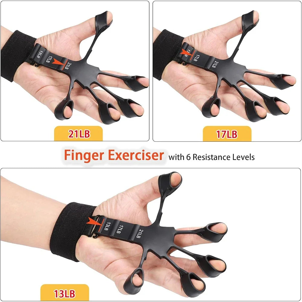 Entrenador de fortalecimiento de fuerza de agarre manual ajustable de 5 a 60 kg, juego completo con contador, ejercitador de muñeca, antebrazo y mano para fortalecer los músculos.