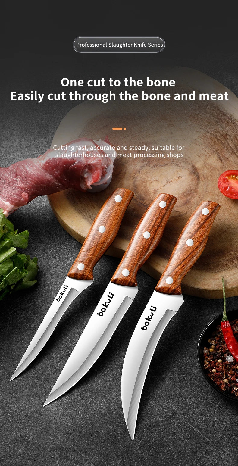 Nuevo cuchillo deshuesador profesional, cuchillo de chef con hoja ultra afilada de acero inoxidable de alto contenido de carbono para herramientas especiales de cocina de carnicero.