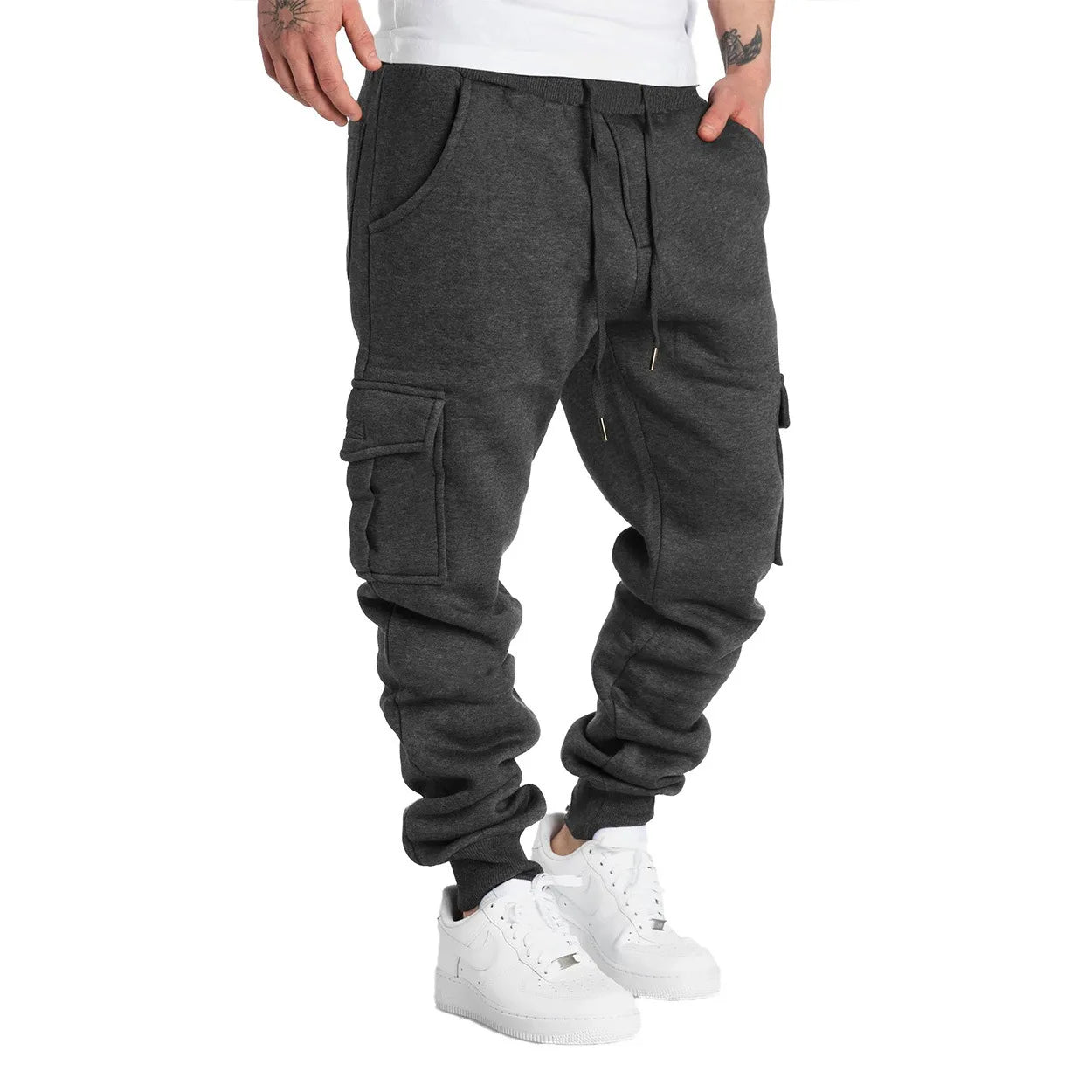 Pantalones deportivos cargo casuales para hombre, primavera/otoño, tallas S-2XL, con cordón ajustable en la cintura, estilo jogger, para senderismo, tácticos, con bolsillos.