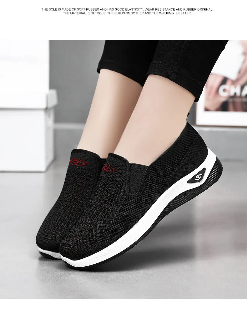 Zapatillas deportivas casuales para mujer, transpirables y ligeras, antideslizantes, para correr y caminar al aire libre, vulcanizadas.