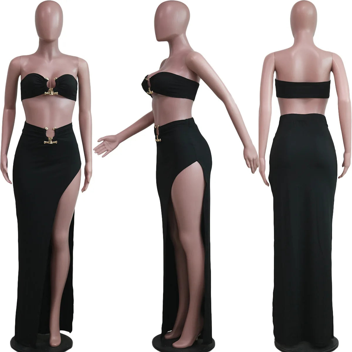 Traje de falda asimétrico y sexy para mujer, estilo casual europeo y americano, ideal para la playa.