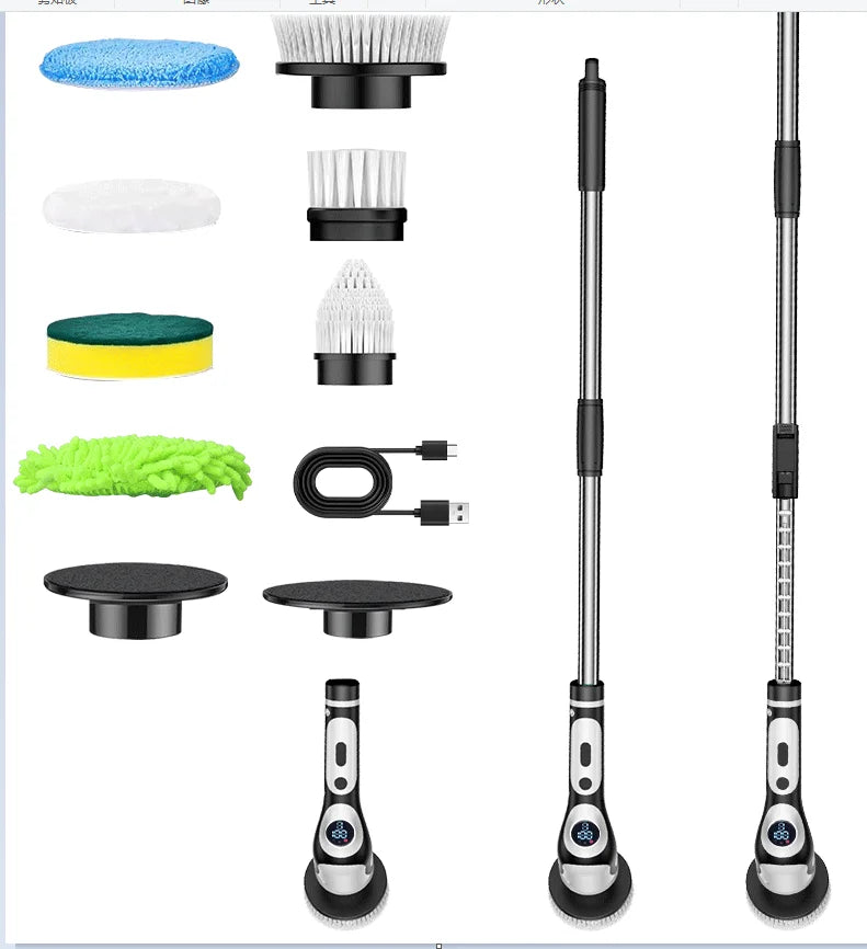 Cepillo de limpieza eléctrico multifuncional HOMEFISH, recargable por voz.