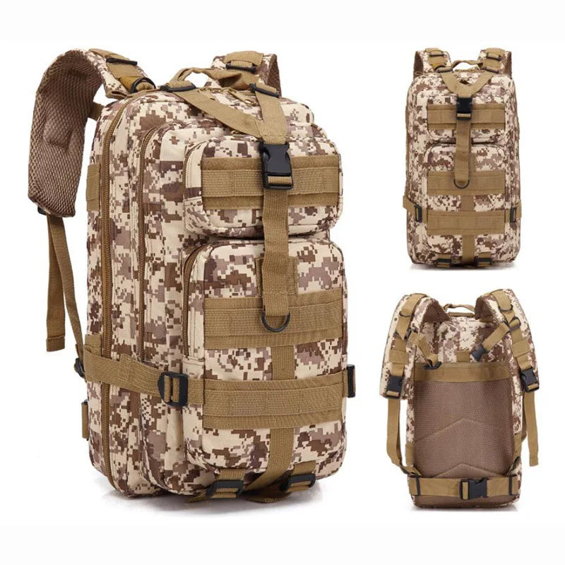 Mochila táctica 3P de 20-25 litros, nailon 1000D, para actividades al aire libre, senderismo, camping, viajes, pesca, caza, con sistema Molle. Mochilas deportivas.