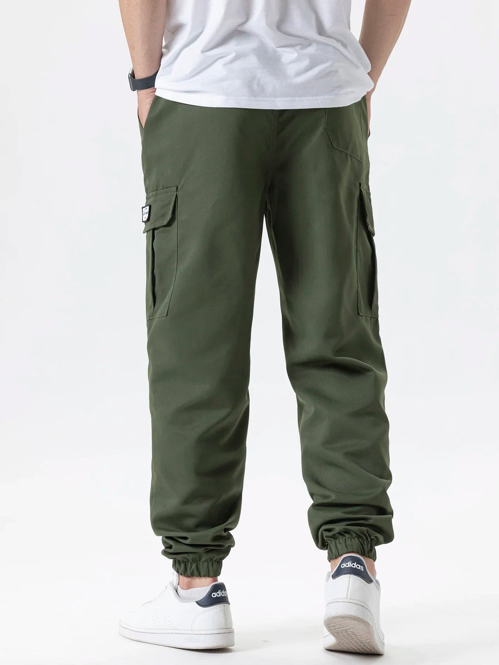 Pantalones deportivos cargo casuales para hombre, primavera/otoño, tallas S-2XL, con cordón ajustable en la cintura, estilo jogger, para senderismo, tácticos, con bolsillos.