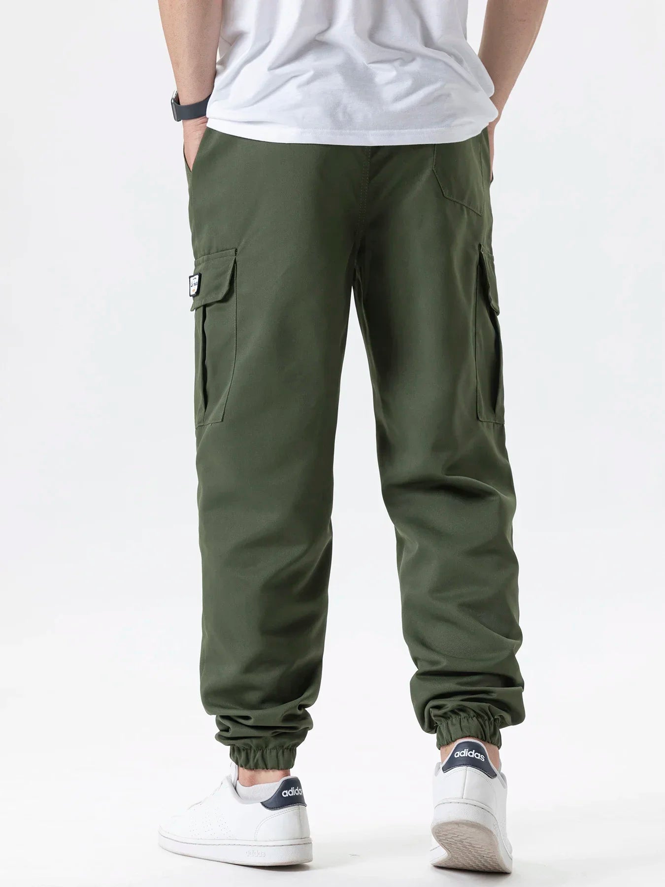 Pantalones deportivos cargo casuales para hombre, primavera/otoño, tallas S-2XL, con cordón ajustable en la cintura, estilo jogger, para senderismo, tácticos, con bolsillos.