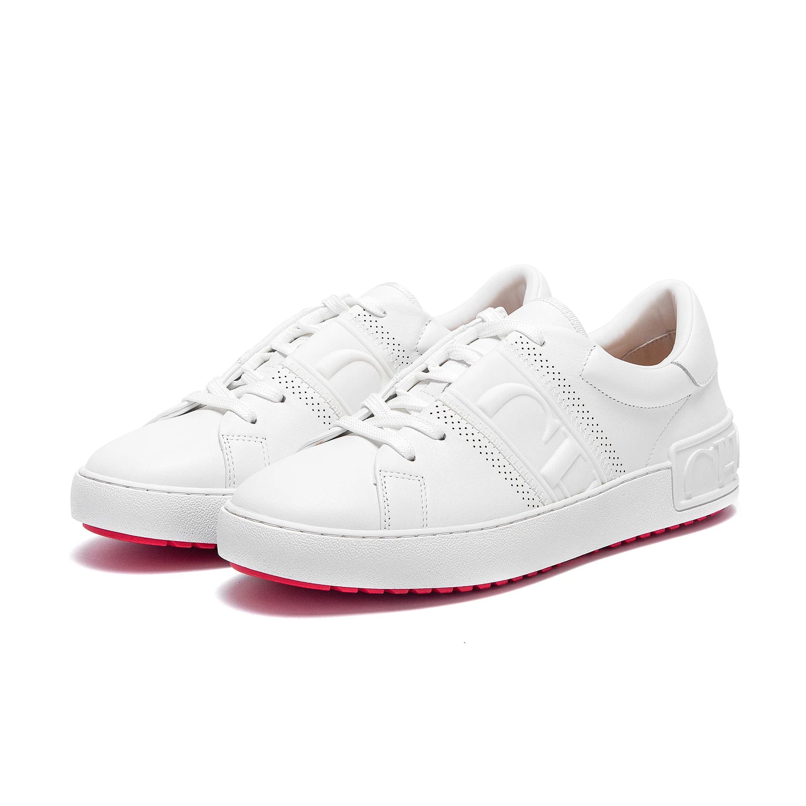 Zapatos casuales para mujer, blancos, con suela plana, tecnología de equilibrio, plantilla de presión, zapatillas cómodas, marca de lujo, novedad 2025