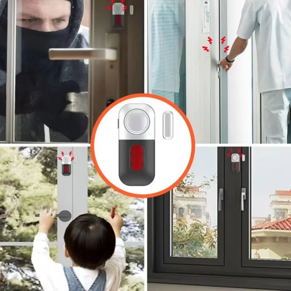 Alarma antirrobo con sensor magnético, detector de alta potencia, sistema magnético para puertas alimentado por batería, sensor inalámbrico inteligente para ventanas.