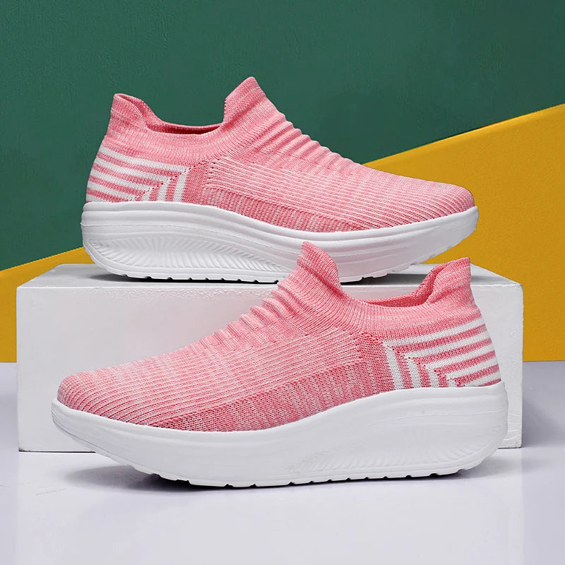 Zapatos para mujer Primavera Otoño Transpirables Moda Zapatillas Plataforma Zapatillas Casuales para Mujer Zapatos Mocasines Caminar Zapatos De Mujer