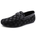 Mocasines nuevos para hombre, zapatos casuales transpirables, cómodos, de cuero a cuadros, zapatos casuales para hombre, sin cordones, concisos, de calidad, zapatillas deportivas para hombre.