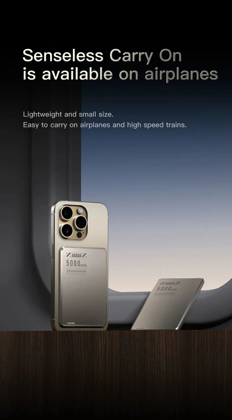 Xiaomi Metal Magnetic Power Bank Super Fast Charging Compact Portable Mini Ultra-Thin Wireless Power Bank with Large Capacity