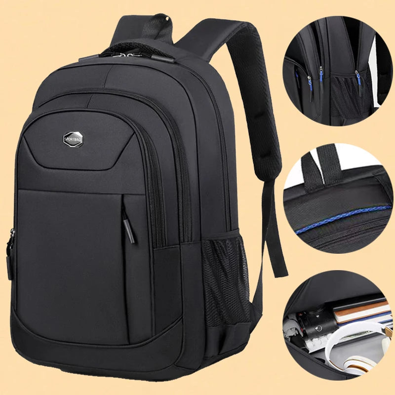 Mochila cúbica profesional, estructurada, con diseño de múltiples compartimentos para portátil, documentos y artículos esenciales de viaje.