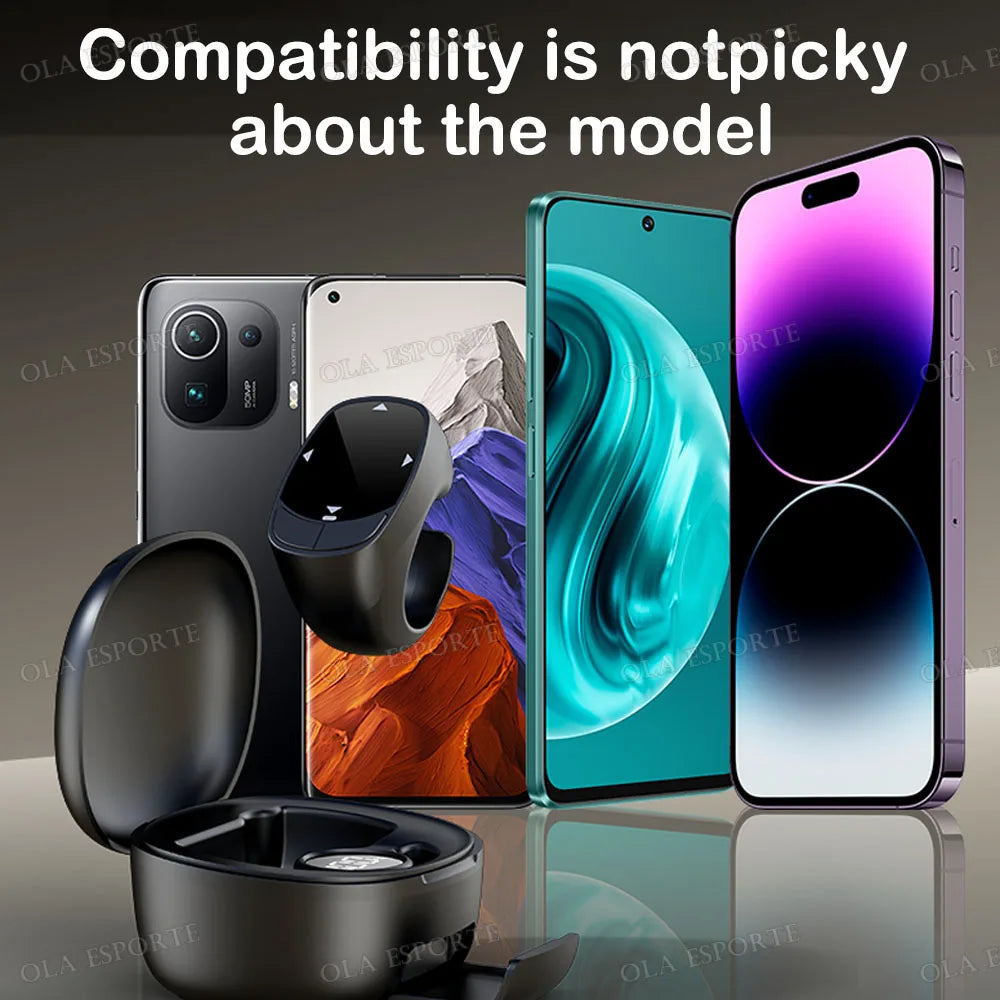 Nuevo anillo inteligente multifuncional con control remoto, Bluetooth 5.3, desplazamiento de página, volteo de video, función "Me gusta" automático y captura de fotos para smartphones.
