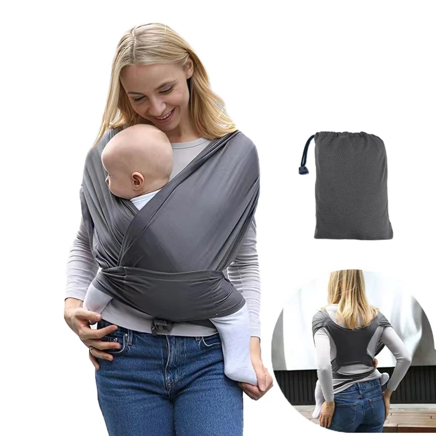Mochila portabebés ergonómica para recién nacidos con correas tipo mochila, ideal para la crianza al aire libre, con soporte en forma de X y cómoda.