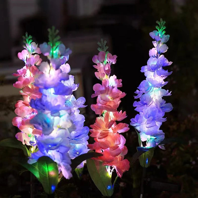 Luces solares para jardín, luces solares con forma de flor, impermeables y mejoradas, ideales para la decoración de jardines, patios y céspedes.