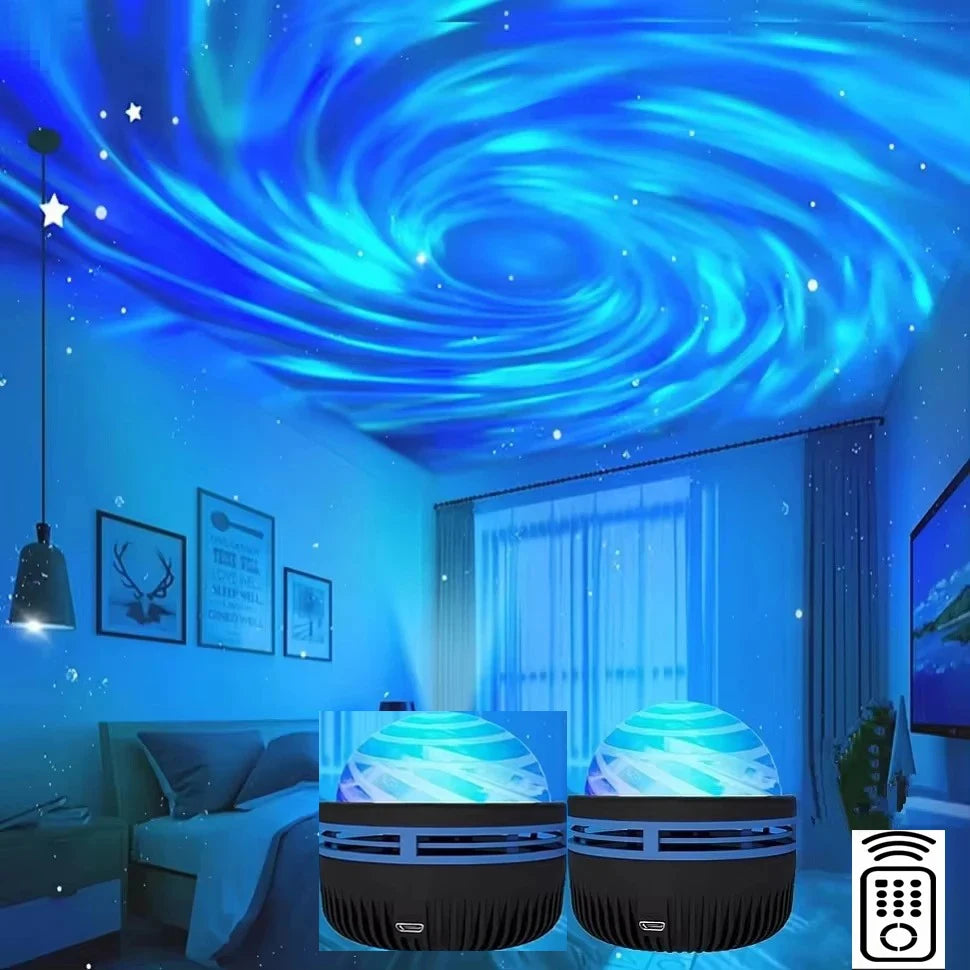 Proyector de galaxias LED, proyector de cielo estrellado colorido, luz nocturna para dormitorio, decoración para habitación infantil, decoración para fiestas navideñas