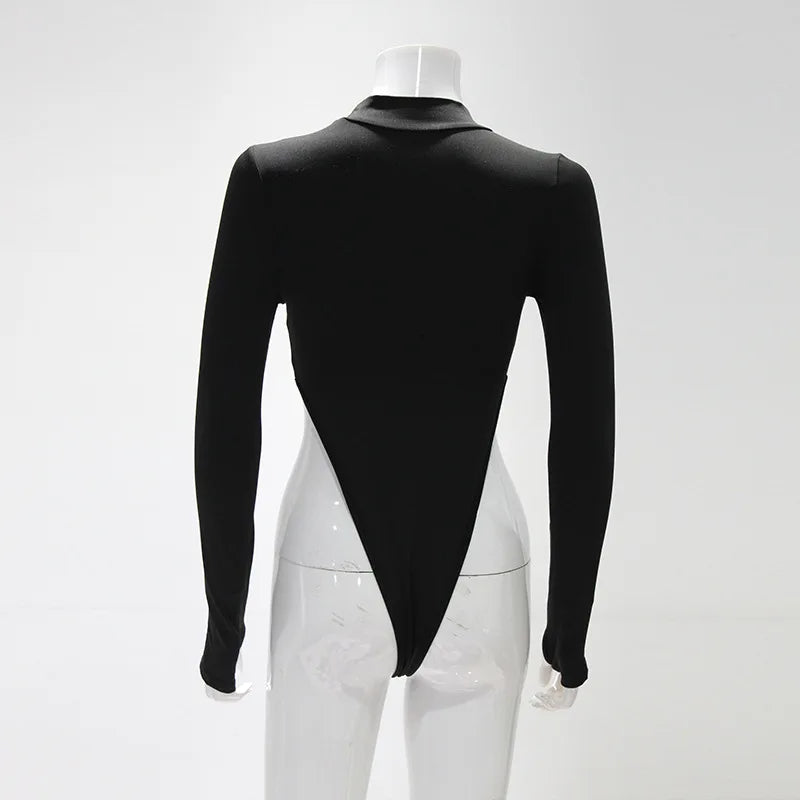 Bodysuits de manga larga con cuello alto para mujer, ideales para otoño, salidas nocturnas, fiestas y eventos informales.
