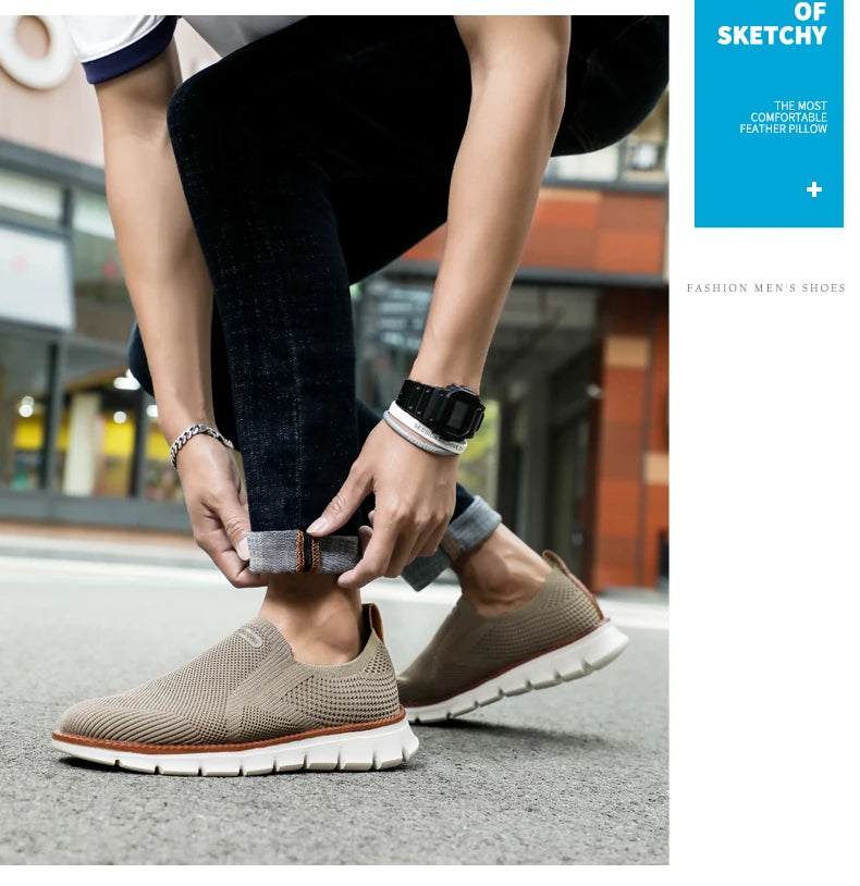Zapatillas deportivas para hombre, mocasines ligeros de verano, transpirables, de malla, para hombre, calzado casual.