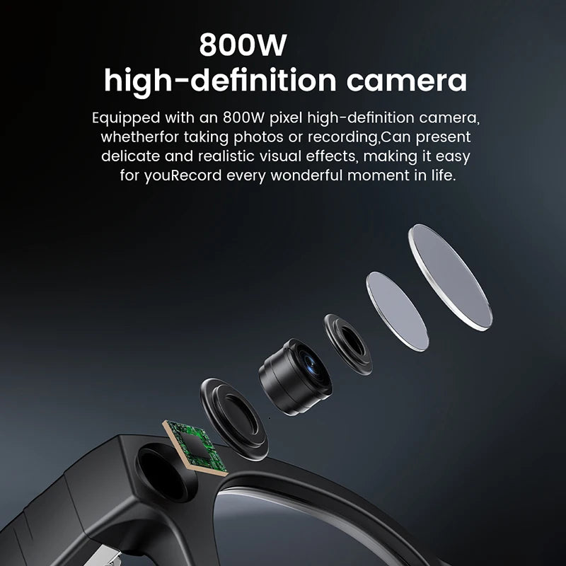 Gafas inteligentes 2026 800W HD Foto Video Grabación IA Traducción Lentes fotocromáticas táctiles Llamadas Bluetooth Música Gafas multifunción