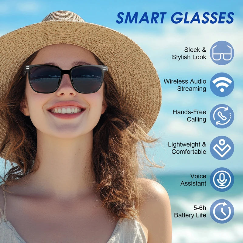 Gafas inteligentes Bluetooth con protección contra la luz azul, fotocromáticas, para escuchar música y realizar llamadas. Lentes que cambian de color. Funciones versátiles. Gafas elegantes.
